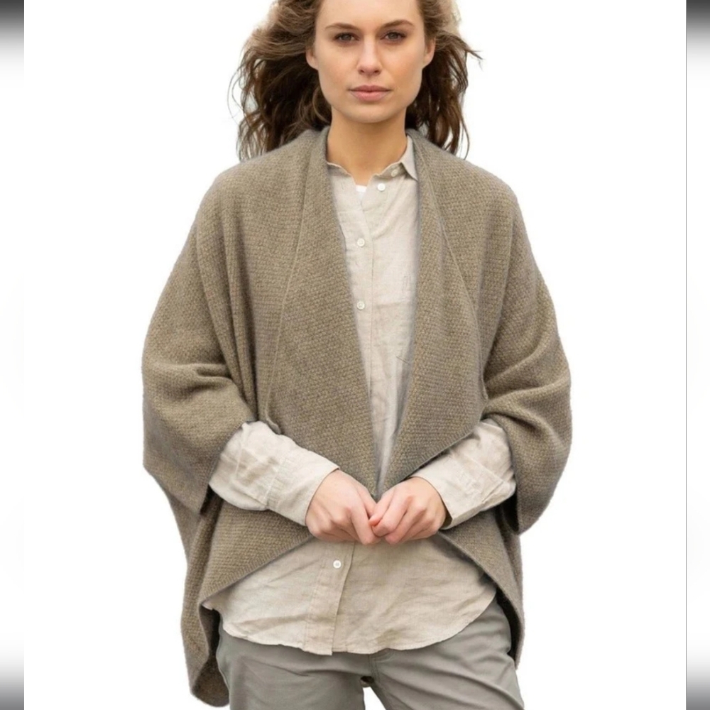 Noble Wilde New Zealand Longline Wrap In Oyster